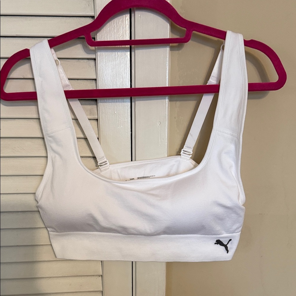 Puma Women's Classic White Sports Bra